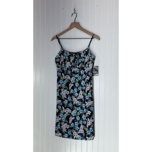 VTG Y2K Fashion Bug Floral Sundress Size 8 Hawaiian Tropical Beach Deadstock - Picture 1 of 8